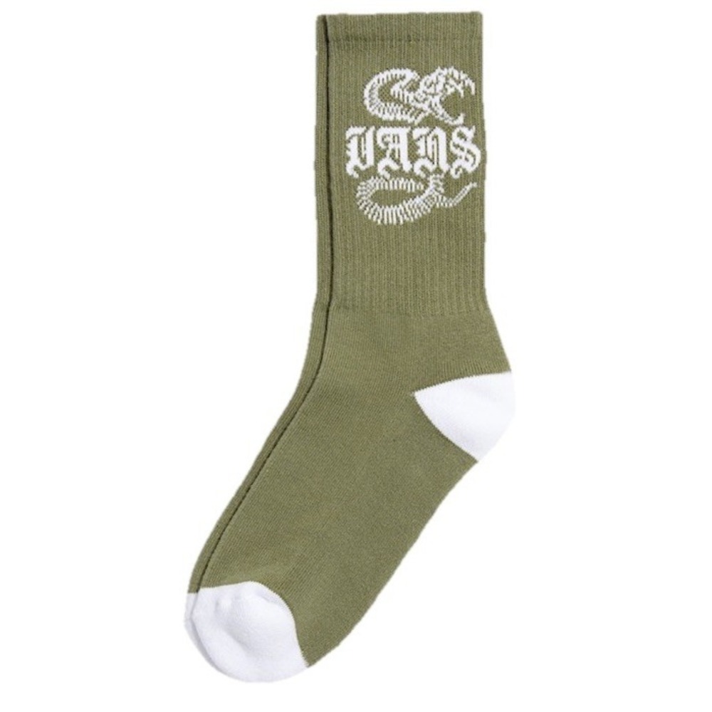 Vans - Road Stop Crew Sock Loden Green -‎ Boys Us Size 10-13.5